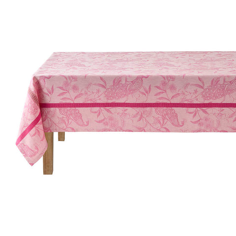 A L'Orangerie - Pink Tablecloth by Le Jacquard Francais
