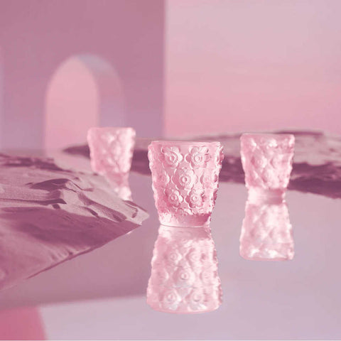 Anemones Votive Pink Luster by Lalique