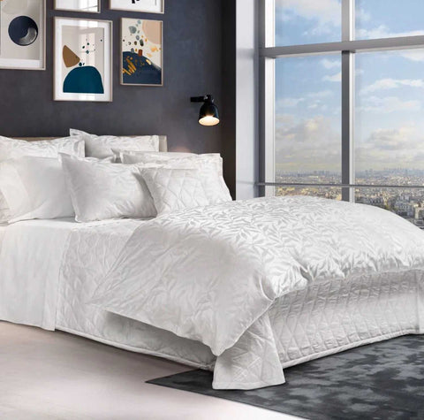Argentario White Queen Set - Duvet and Two Shams by Signoria