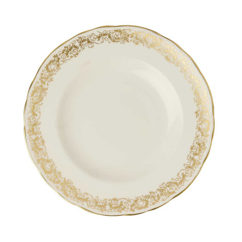 Aves Gold Narrow Band Bread Plate by Royal Crown Derby
