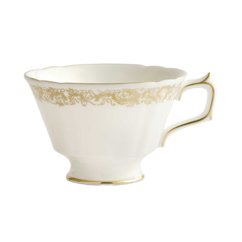 Aves Gold Narrow Band Tea Cup by Royal Crown Derby