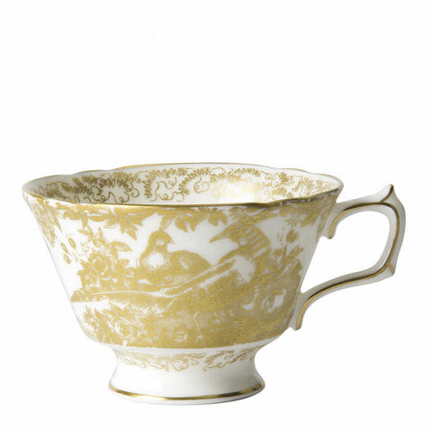 Aves Gold Tea Cup by Royal Crown Derby