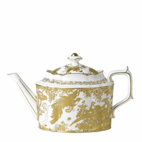 Aves Gold Teapot Large by Royal Crown Derby