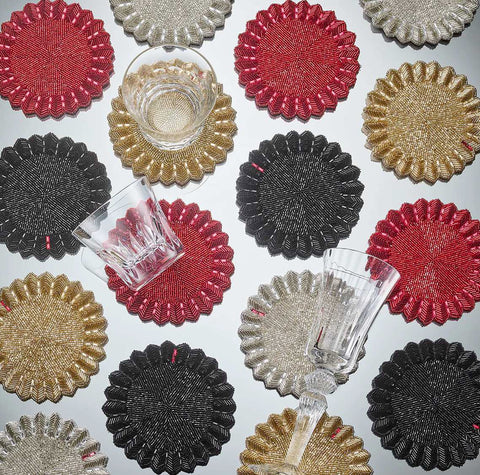 Baccarat Etoile Coaster Red Set Of 4 by Kim Seybert