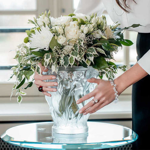 Bacchantes Vase Clear by Lalique