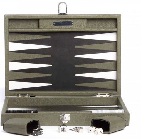 Backgammon Medium Buffalo Leather Almond by Hector Saxe