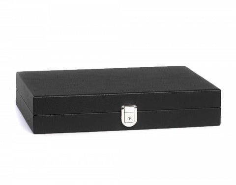 Backgammon Medium Buffalo Leather Black by Hector Saxe