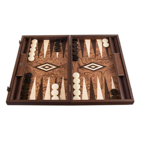 Backgammon Premium Walnut Burl  by Manopoulos