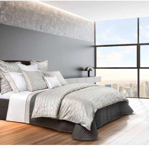 Barolo Grey Duvet Cover King by Signoria