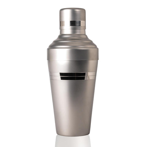 Baron Shaker Matte Stainless Steel With Silver Accents by Japanese Bar Tools