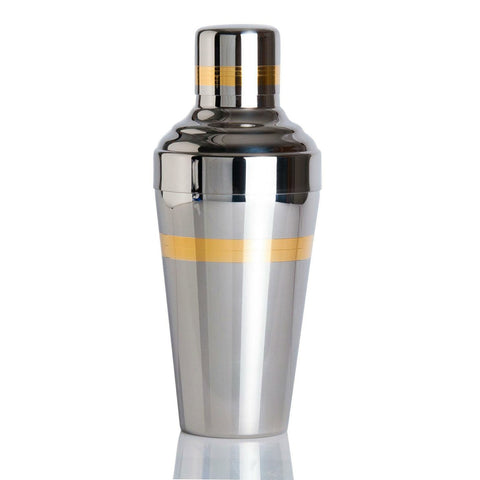 Baron Shaker Mirror Finish With Gold Accent by Japanese Bar Tools