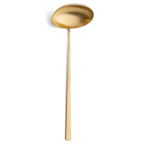 Bauhaus Matte Gold Soup Ladle by Cutipol