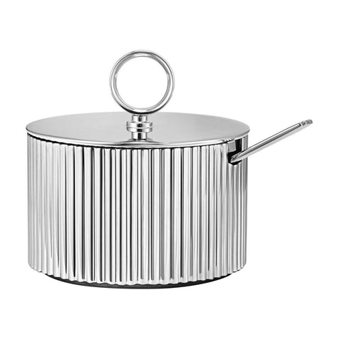Bernadotte Sugar Bowl & Spoon by Georg Jensen