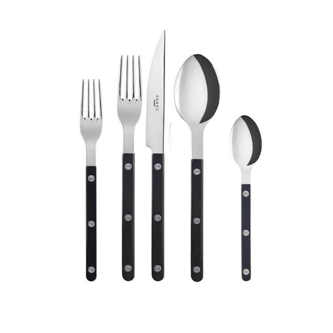 Bistrot Black 5 pc place setting by Sabre
