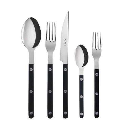 Bistrot Black 5 pc place setting by Sabre