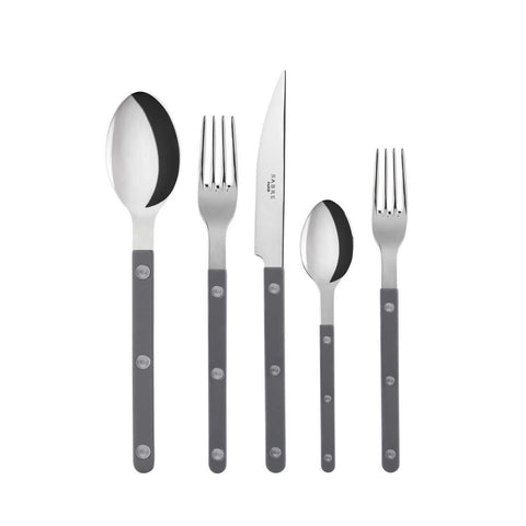 Bistrot Dark Gray 5 pc place setting by Sabre