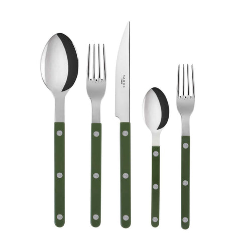 Bistrot Dark Green 5 pc place setting by Sabre