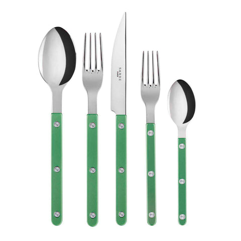 Bistrot Pearly Garden Green 5 Pieces Cutlery Set  by Sabre