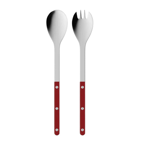 Bistrot Solid Burgundy Salad Set 2/pc by Sabre