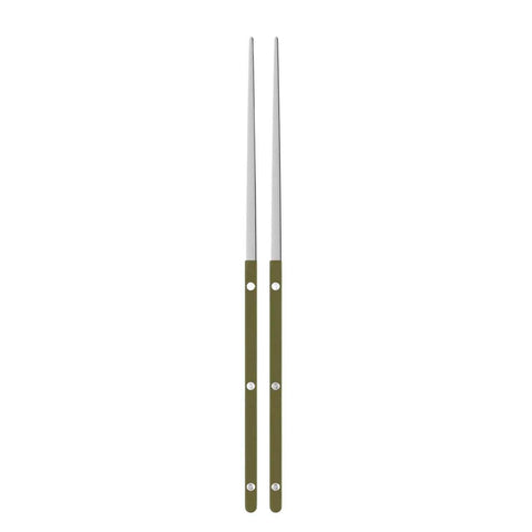 Bistrot Solid  Green Fern Pair Of Chopsticks by Sabre
