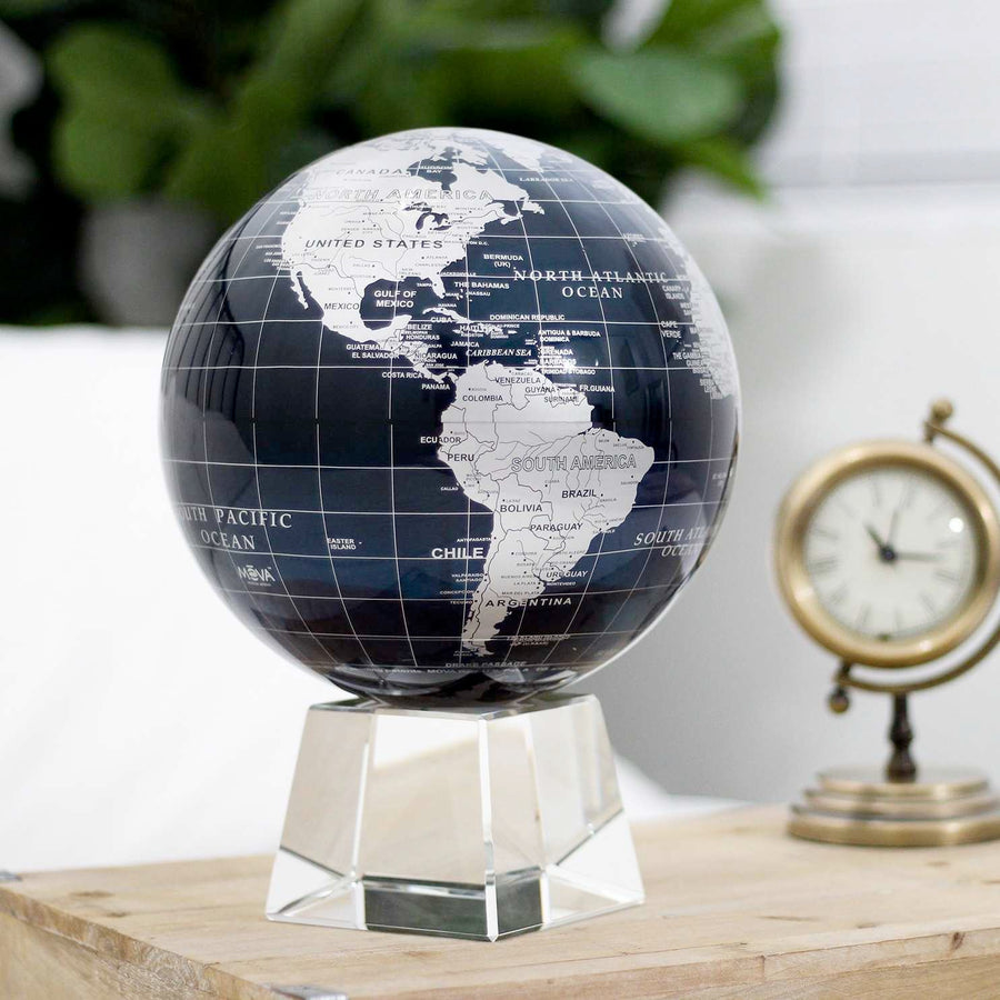 Black And Silver Globes  by Mova