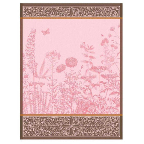 Blooming Pink Tea Towel by Le Jacquard Francais