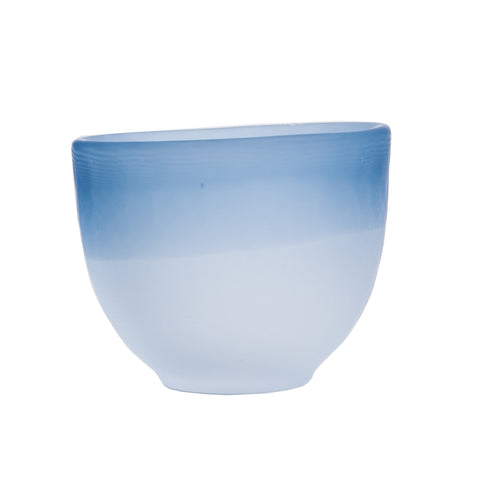 Blue Sake Cup by Toyo-Sasaki Glass