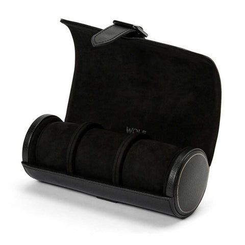 British Racing Triple Watch Roll Black by Wolf