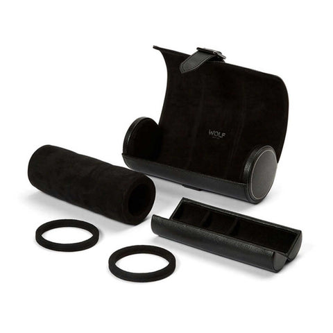 British Racing Triple Watch Roll Black by Wolf