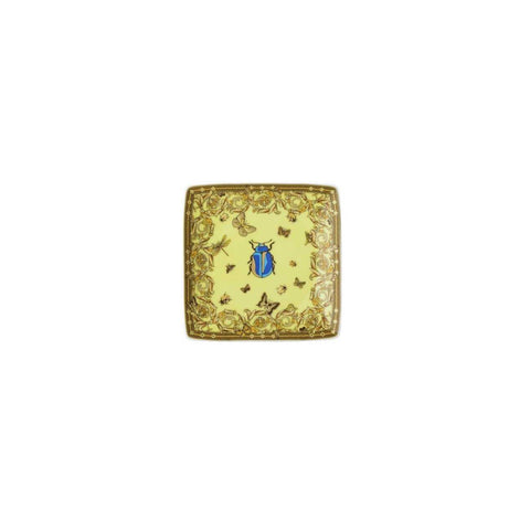 Butterfly Garden Anniversary Canape Dish Square Yellow by Versace