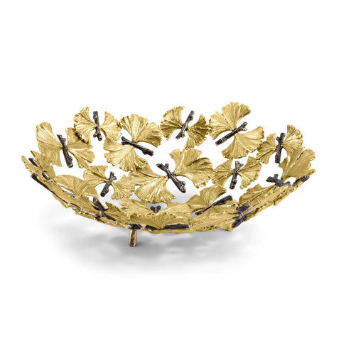 Butterfly Ginkgo Bread Basket by Michael Aram