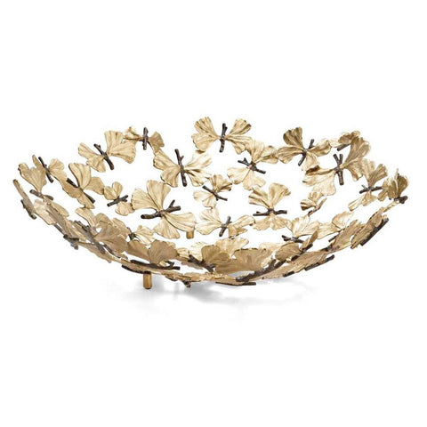 Butterfly Ginkgo Centerpiece Bowl by Michael Aram