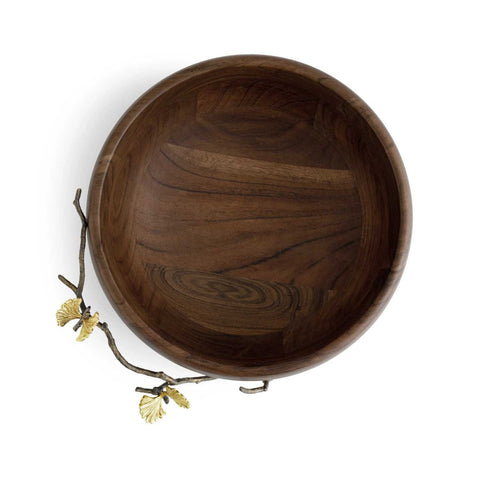 Butterfly Ginkgo Wood Salad Bowl by Michael Aram