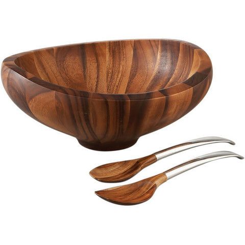 Butterfly Salad Bowl W/Servers by Nambe
