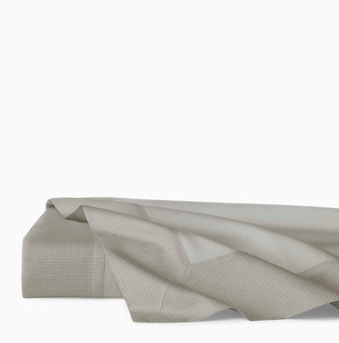 Carlotta Grey King Flat Sheet  by Sferra