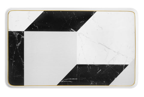 Carrara  Large Rectangular Platter by Vista Alegre