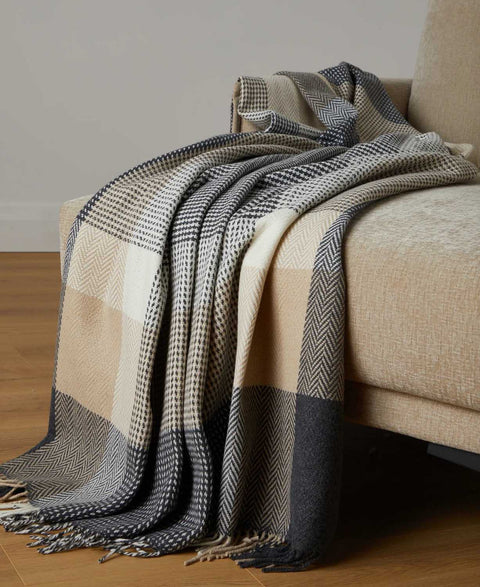 Cashmere and Lambswool Downpatrick Throw by Foxford