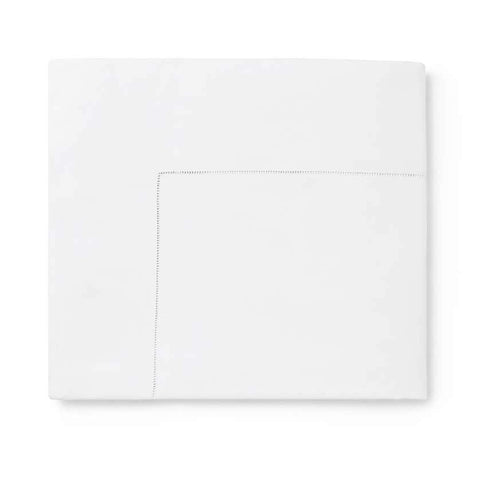Celeste White King Flat Sheet by Sferra