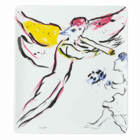 Chagall Red Angel Tray by Bernardaud