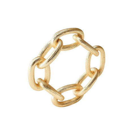 Chain Link Napkin Ring Gold Set Of 4 by Kim Seybert