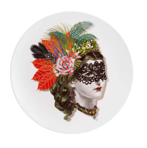 Christian Lacroix - Love Who You Want Dessert Plate "Mamzel Scarlet" by Vista Alegre