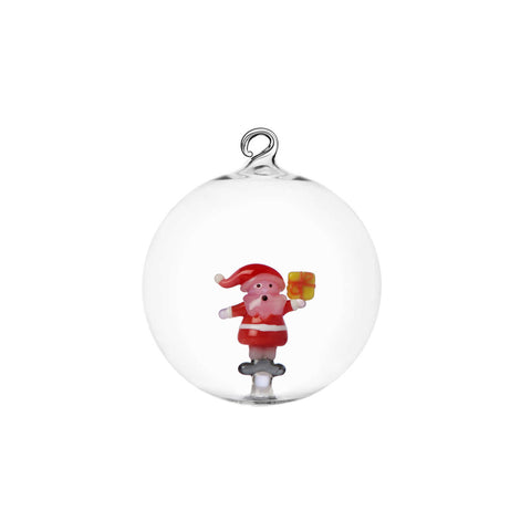Christmas Tales Christmas Ball Santa With Yellow Gift by Ichendorf