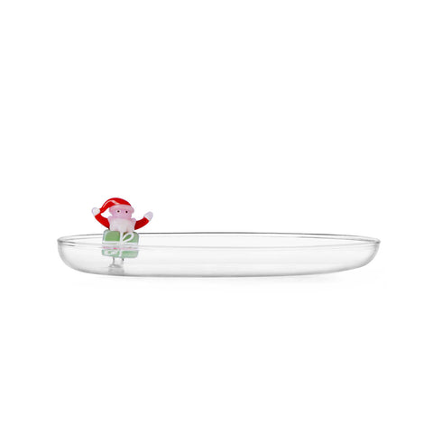 Christmas Tales Saucer Santa On Green Gift Oz by Ichendorf