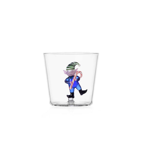 Christmas Tales Tumbler Blue Elf W/Candy Cane by Ichendorf