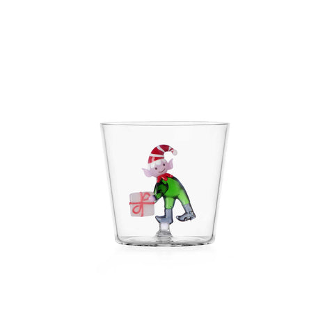Christmas Tales Tumbler Green Elf W/Gift by Ichendorf
