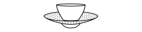 Cielo #201 Small Bowl W/ Saucer #204, Espresso/Dips 70ml by Hering Berlin