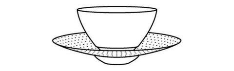 Cielo #203 Large Bowl W/Saucer #206, Latte/Cereal/Sauce 400ml by Hering Berlin
