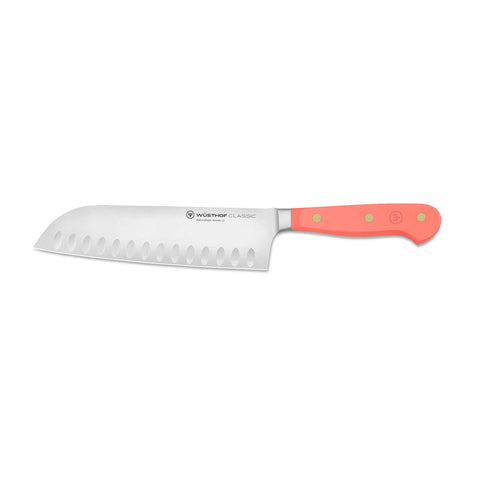 Classic Coral Peach 7" Hollow Gr. Santoku by Wusthof Trident