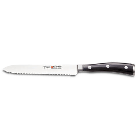 Classic Ikon Serrated Utility Knife 5" by Wusthof Trident