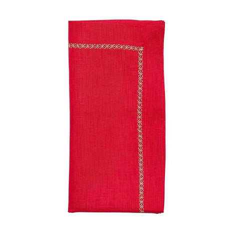 Classic Napkin Red Set Of 4 by Kim Seybert